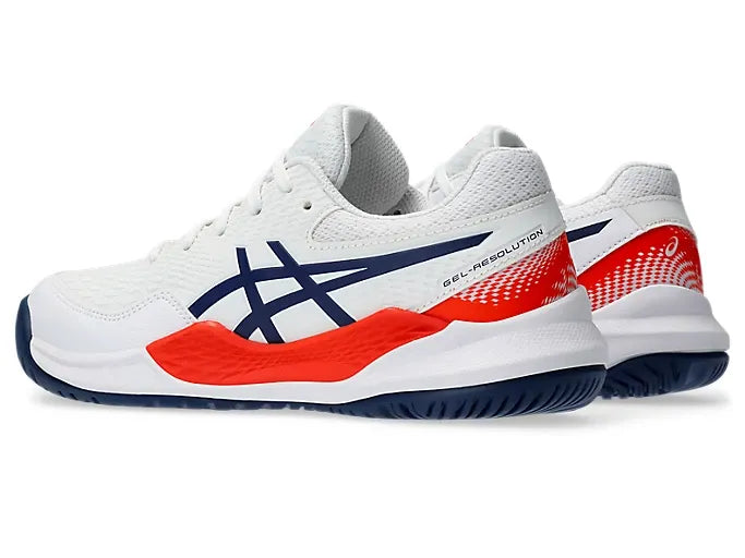Asics Gel Resolution 9 GS (White/Blue Expanse)