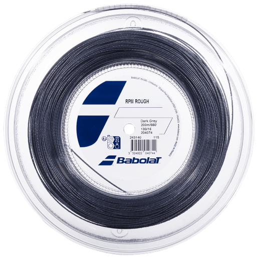 Babolat RPM Rough 17/125 Tennis String Reel (200m) - Dark Grey