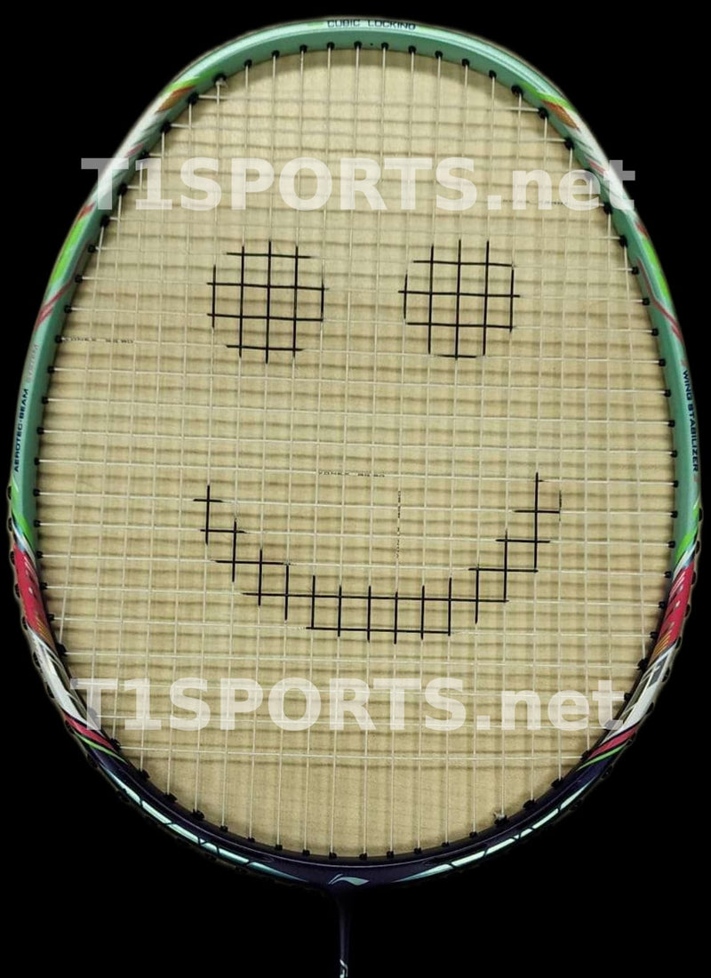 Add On: Smiley Face Badminton Racket Logo Stencil