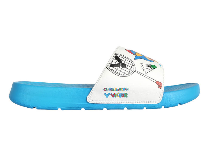 [VICTOR X CRAYON SHINCHAN] 008CS FA Nautical Blue/Bight White Slippers/Sandals