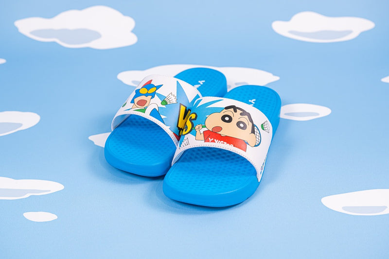 [VICTOR X CRAYON SHINCHAN] 008CS FA Nautical Blue/Bight White Slippers/Sandals