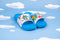 [VICTOR X CRAYON SHINCHAN] 008CS FA Nautical Blue/Bight White Slippers/Sandals