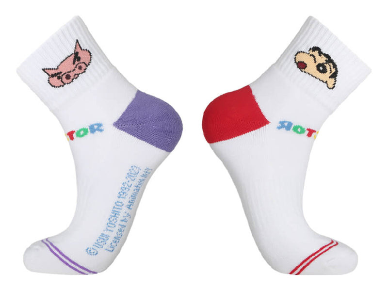 [VICTOR X CRAYON SHINCHAN] SK-410CS JD Purple/Red Socks