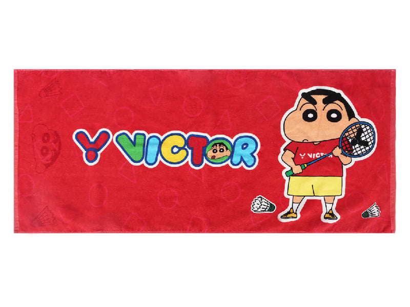 [VICTOR X CRAYON SHINCHAN] TW-406CS D Red Towel