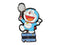 [VICTOR X DORAEMON] DRM-Set IB Pink and Blue Badminton Racket Set