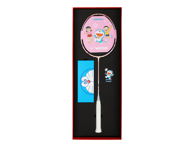 [VICTOR X DORAEMON] DRM-Set IB Pink and Blue Badminton Racket Set