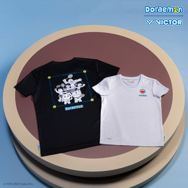 [VICTOR X DORAEMON] T-504DRM A Unisex White Shirt