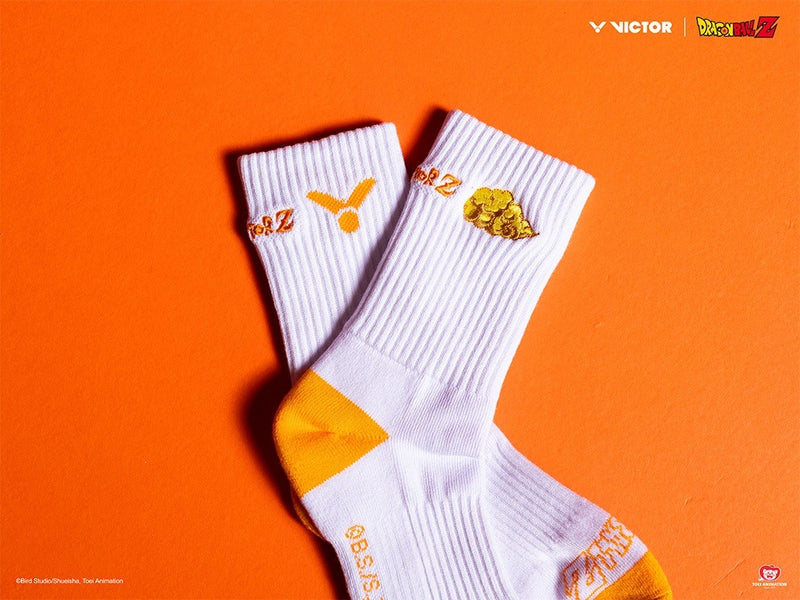 [VICTOR X DRAGON BALL Z] SK508DBZ A White Crew Sport Socks