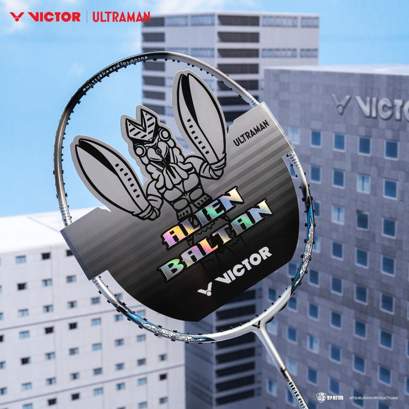 [VICTOR X ULTRAMAN] ARS-ALIEN BALTAN F AURASPEED ALIEN BALTAN Glossy Silver Badminton Racket