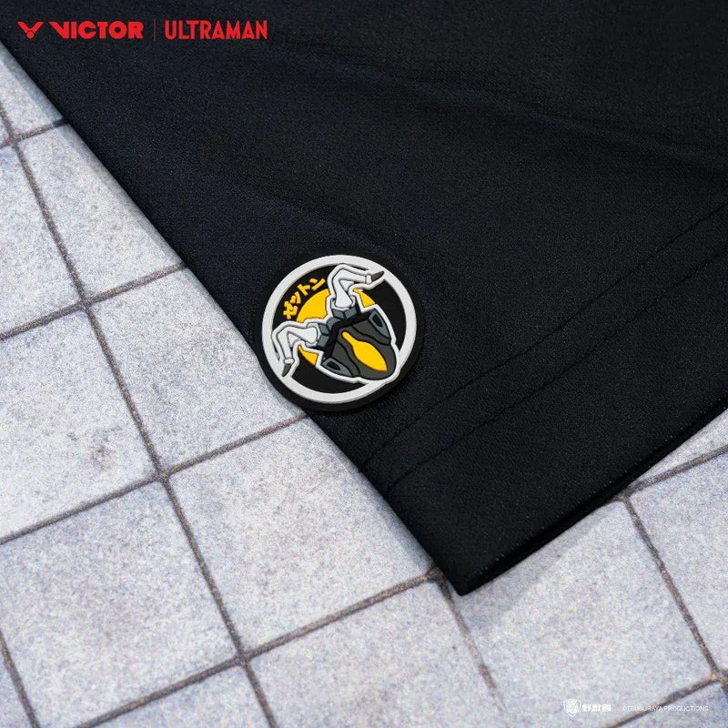 [VICTOR X ULTRAMAN] T-515UTM C Unisex Black Shirt
