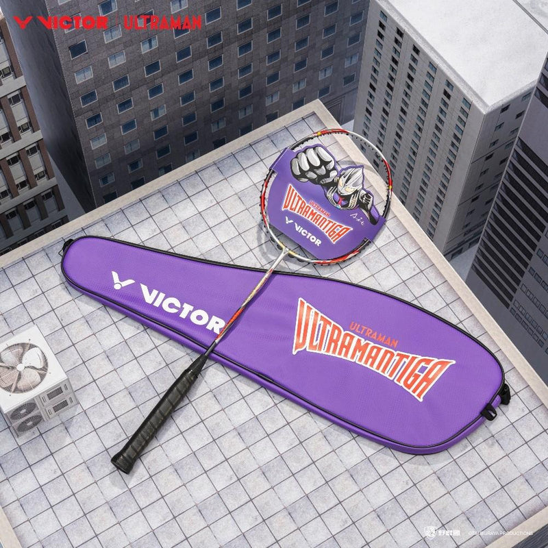 [VICTOR X ULTRAMAN] TK-ULTRAMANTIGA S THRUSTER ULTRAMANTIGA Glossy Silver Badminton Racket