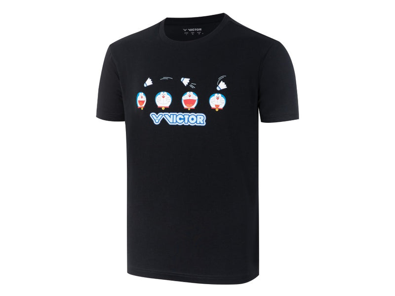 [VICTOR X DORAEMON] T-502DRM C Unisex Black Shirt