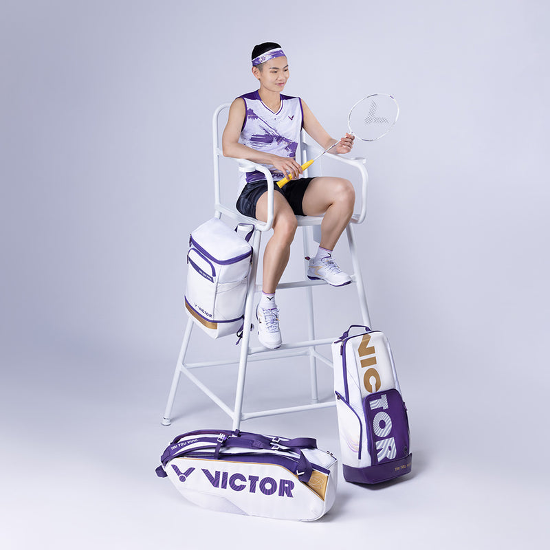 Victor BR3825TTY AJ Tai Tzu Ying Bright White/Medium Purple Racket Backpack