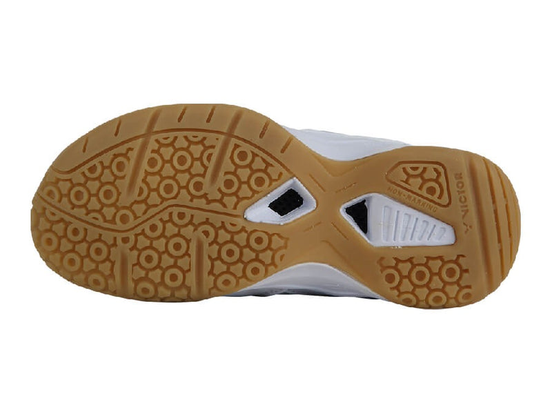 Victor [A170JR AF] White/Blue Junior Court Shoes