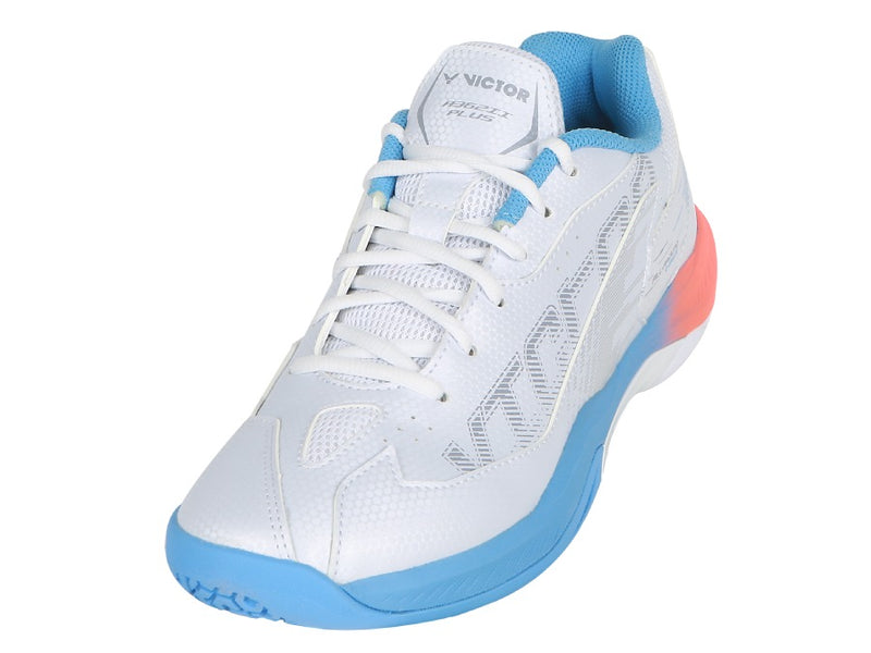 Victor [A362IIPLUS AM] White/Aquarius Court Shoes