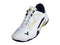 Victor [A531W AB] White/Medieval Blue Wide Court Shoes