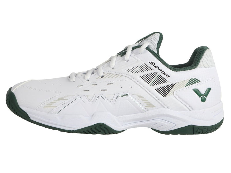 Victor [P8500CLS AG] Bright White/Hunter Green Wide Court Shoes