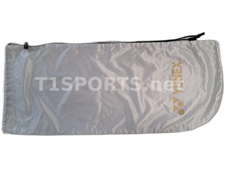 White/Gold Tennis Racket Sleeve Soft Cover Bag - Yonex