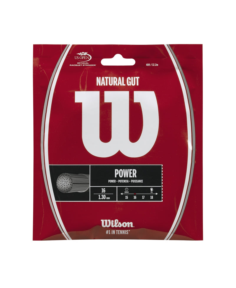 Wilson Natural Gut 16/1.30 Tennis String (12m) - Natural