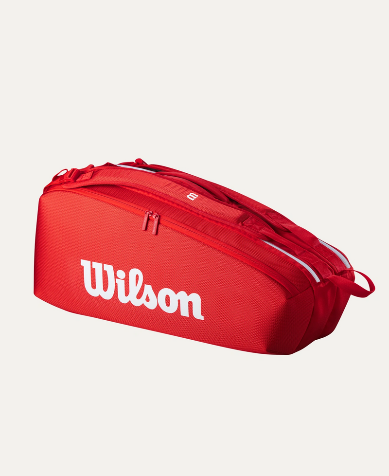 Wilson Super Tour 6 Pack Red Racket Bag