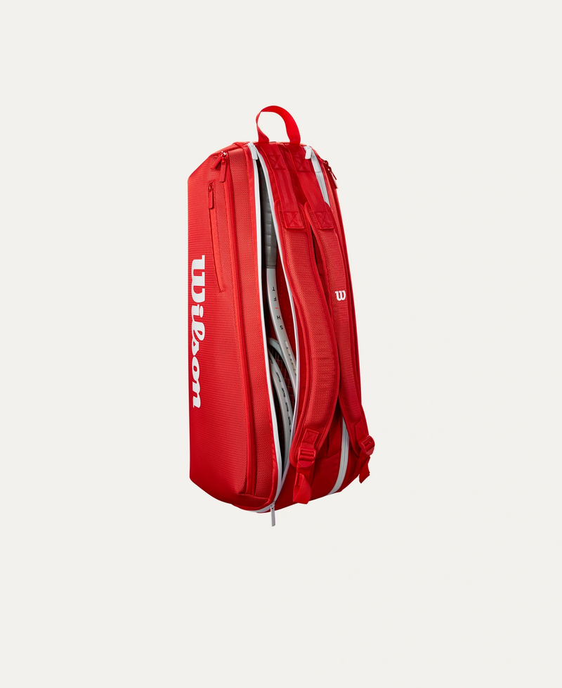 Wilson Super Tour 6 Pack Red Racket Bag
