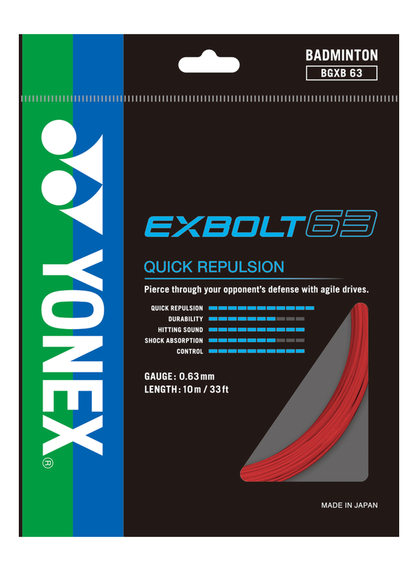 Yonex EXBOLT 63 Badminton String Pack (10m)