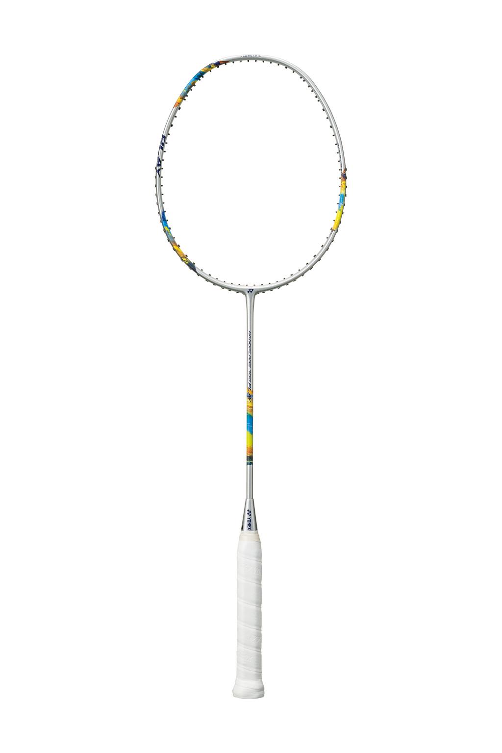 Nippo Silver Racket Yonex Nanoflare 700 Play (Silver/Sky Blue) Badminton Racket (Pre-Strun ...