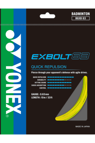 Yonex BG EXBOLT 63 Badminton String Pack (10m)