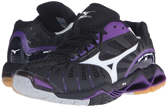 Mizuno [Tornado X Black/Purple] Court Shoes
