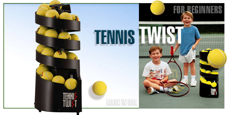 Portable Tennis Tutor Tennis Twist Ball Machine - Battery Powered