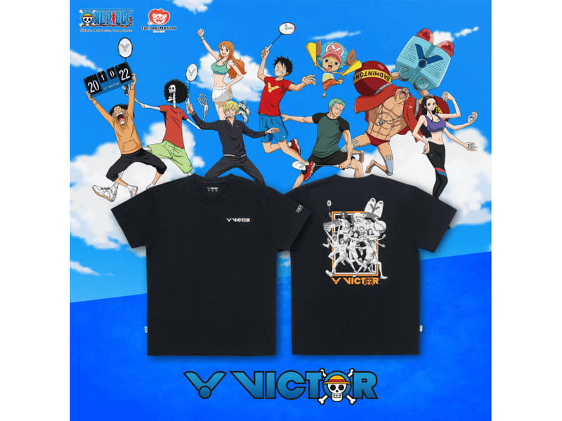 [VICTOR X ONE PIECE T-OP1 C] Black Unisex Shirt