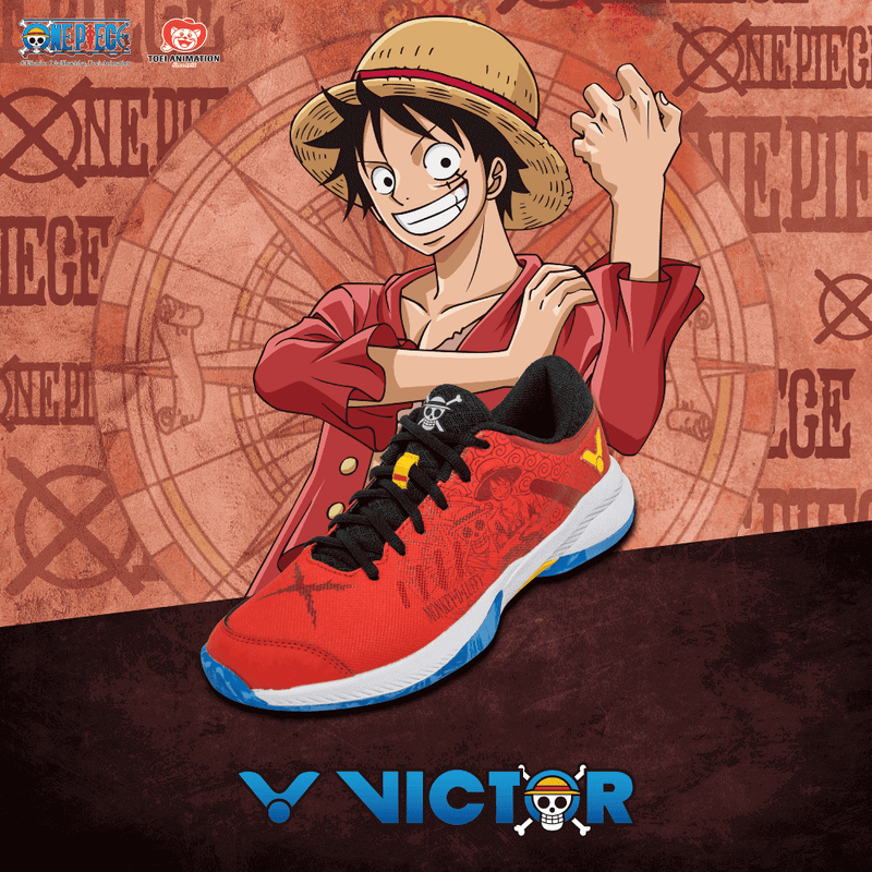 [VICTOR X ONE PIECE] A-OPL D Luffy Red Court Shoes