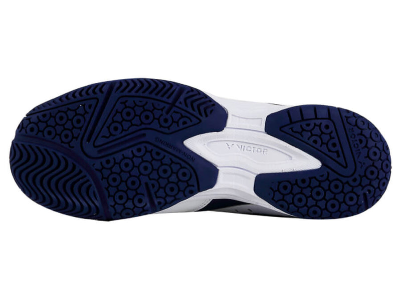 Victor [A102 AB - White/Blue] Wide Court Shoes