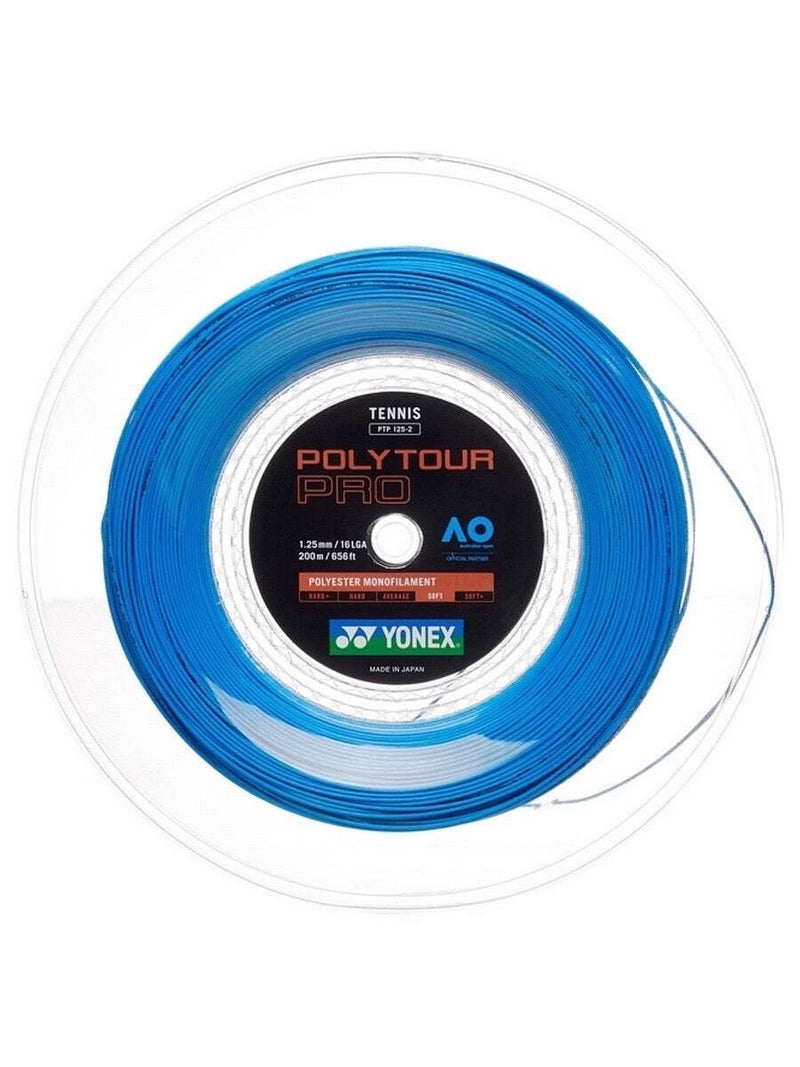 Yonex PolyTour Pro 16L/125 Tennis String Reel (200m) - Blue – T1 SPORTS