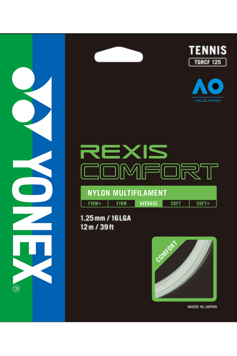 Yonex Rexis Comfort 125 Tennis String Pack (12m) - White