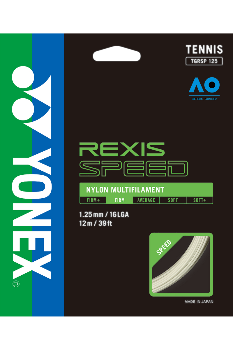 Yonex Rexis Speed 16L/125 Tennis String Pack (12m) - White