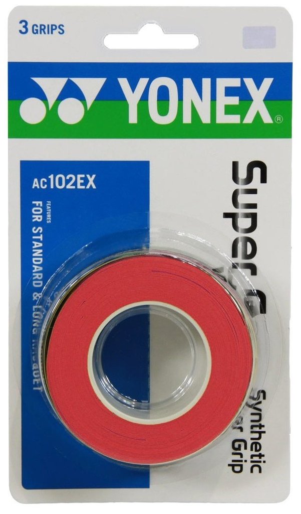Yonex Super Grap AC102EX (Pack of 3) - Red